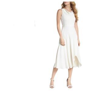 Gal Meets Glam Collection Juliet Cowl Neck Crepe Dress - Cloud - 10